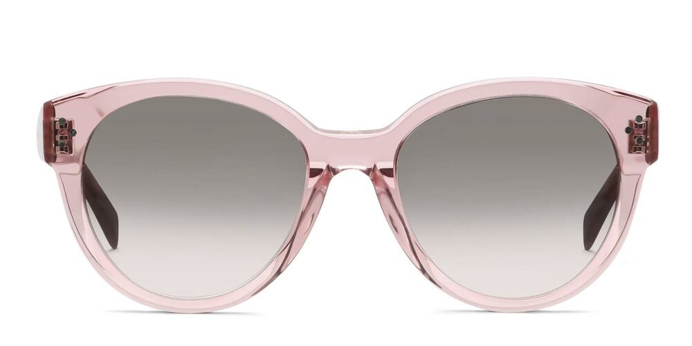 Celine CL40169I Audrey Pink Transparent Frame Gradient Round Sunglasses